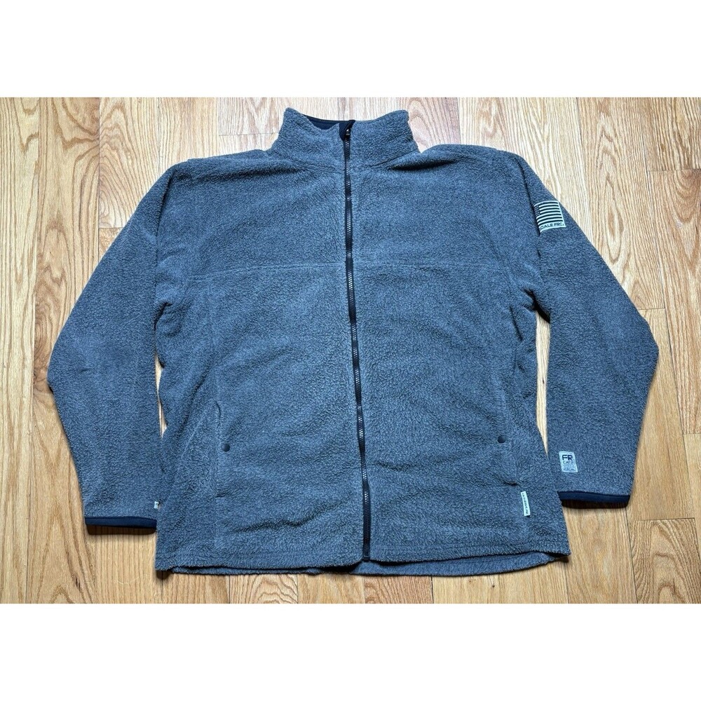 Tyndale Fleece Jacket Mens Large Regular Gray Classic Casual FR CAT 2 Full Zip